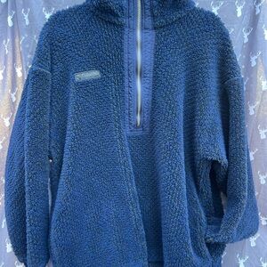 Columbia Blue Sherpa Fleece Pullover
